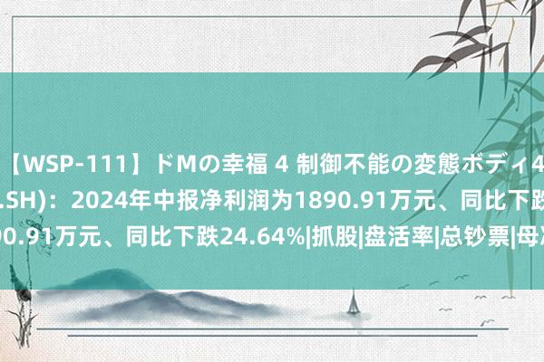 【WSP-111】ドMの幸福 4 制御不能の変態ボディ4時間 建研院(603183.SH)：2024年中报净利润为1890.91万元、同比下跌24.64%|抓股|盘活率|总钞票|母净利润