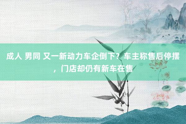 成人 男同 又一新动力车企倒下？车主称售后停摆，门店却仍有新车在售