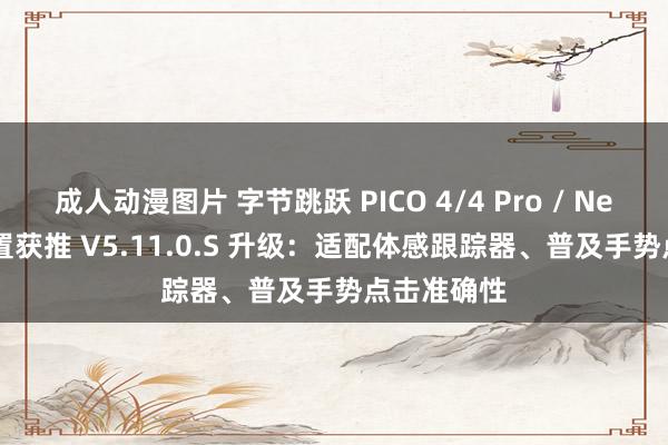 成人动漫图片 字节跳跃 PICO 4/4 Pro / Neo3 VR 设置获推 V5.11.0.S 升级：适配体感跟踪器、普及手势点击准确性