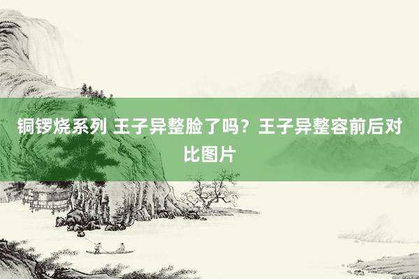 铜锣烧系列 王子异整脸了吗？王子异整容前后对比图片