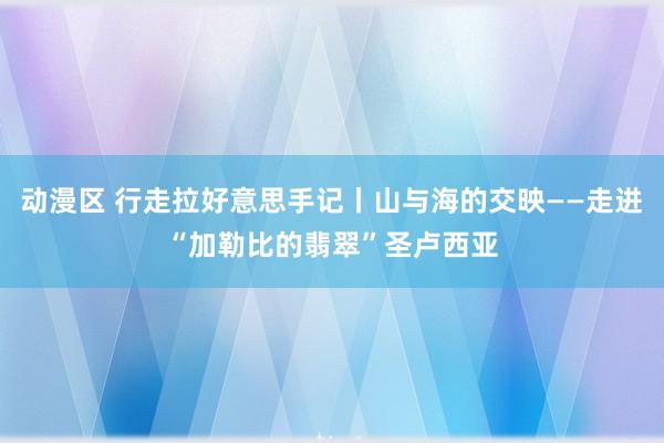 动漫区 行走拉好意思手记丨山与海的交映——走进“加勒比的翡翠”圣卢西亚